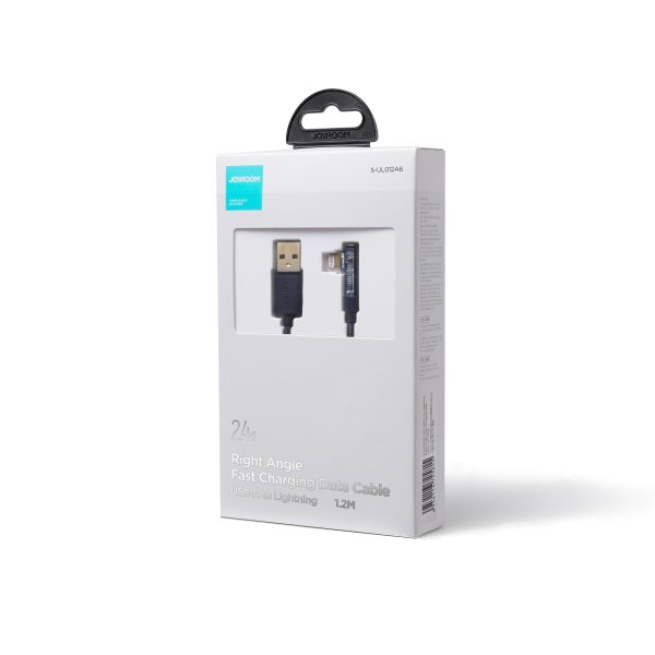 Kabeļa leņķa kabelis iPhone USB -A - zibens 2,4A 1,2 m zilā krāsā
