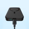 Mini PowerBank 1000mah ar indukcijas uzlādi MagSafe 15W PD QC 20W Black