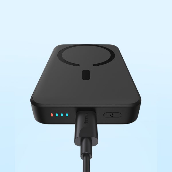 Mini PowerBank 1000mah ar indukcijas uzlādi MagSafe 15W PD QC 20W Black
