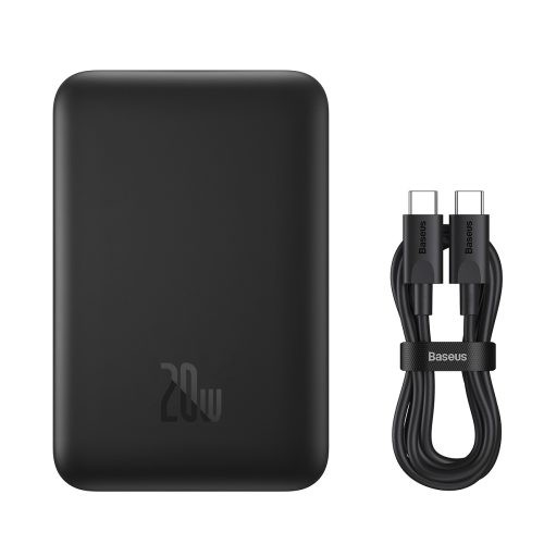 Mini PowerBank 1000mah ar indukcijas uzlādi MagSafe 15W PD QC 20W Black