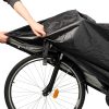 Ūdensnecaurlaidīgs velosipēdu pārsegs ar riteņu bloķēšanas cauruma izmēru s - melns