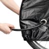 Ūdensnecaurlaidīgs velosipēdu pārsegs ar riteņu bloķēšanas cauruma izmēru s - melns