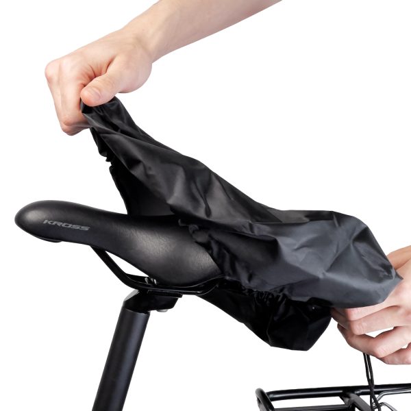Ūdensnecaurlaidīgs velosipēdu seglu vāks - melns