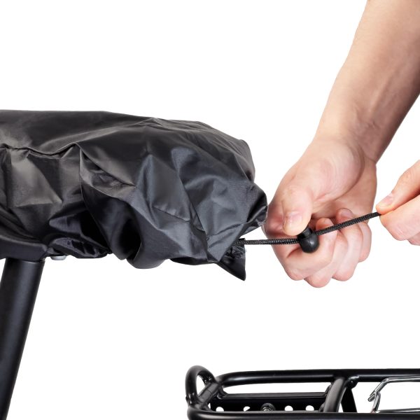 Ūdensnecaurlaidīgs velosipēdu seglu vāks - melns