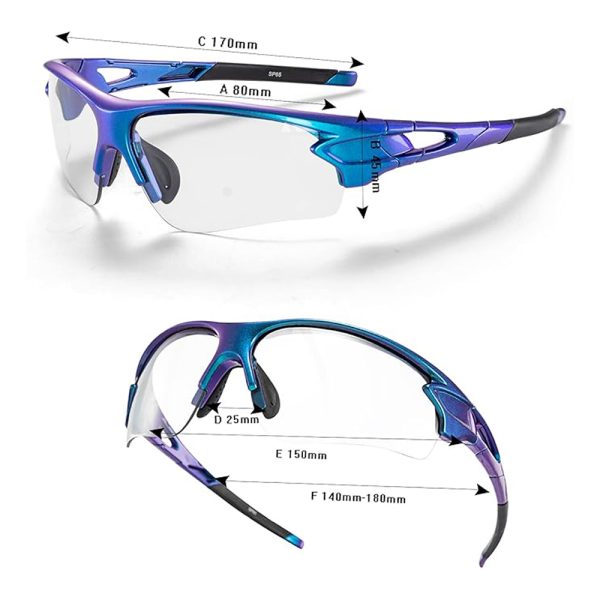 Fothromic velosipēdu brilles ar UV filtru 400 zilā krāsā
