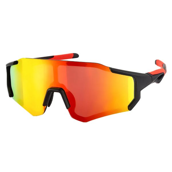 Velosipēdu brilles ar polarizāciju un UV filtru 400 sarkanā krāsā
