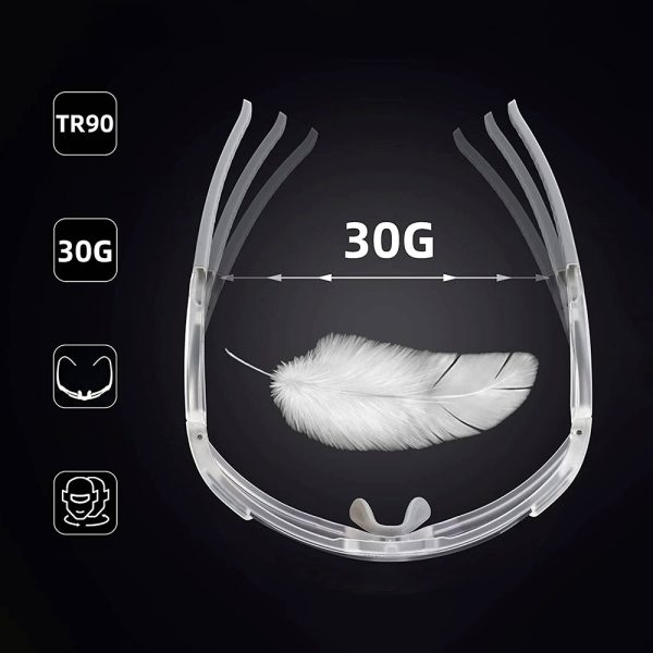 Fothromic velosipēdu brilles ar UV 400 UVA un UVB baltajiem filtriem
