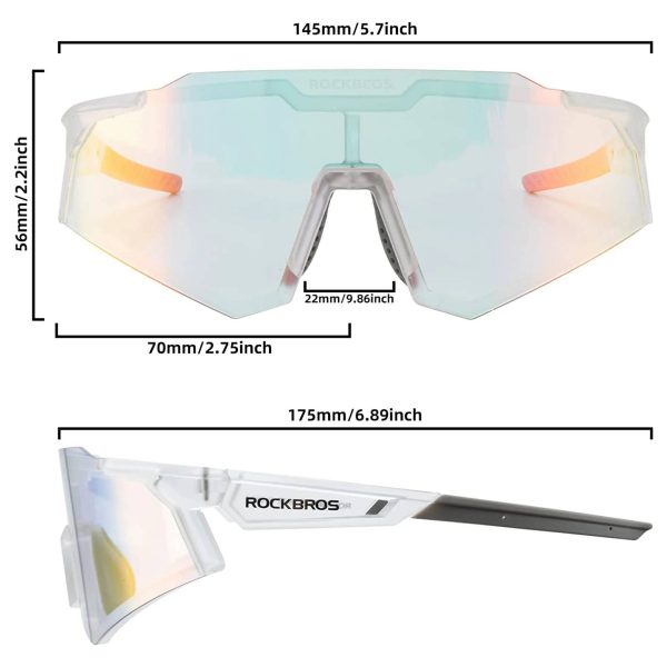 Fothromic velosipēdu brilles ar UV 400 UVA un UVB baltajiem filtriem