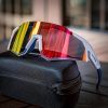 Velosipēdu brilles ar polarizāciju un UV filtru 400 balts