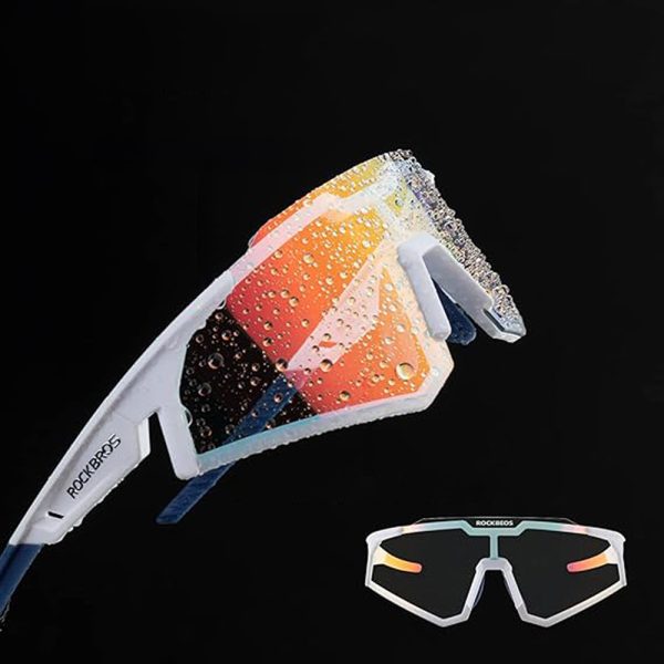 Velosipēdu brilles ar polarizāciju un UV filtru 400 balts