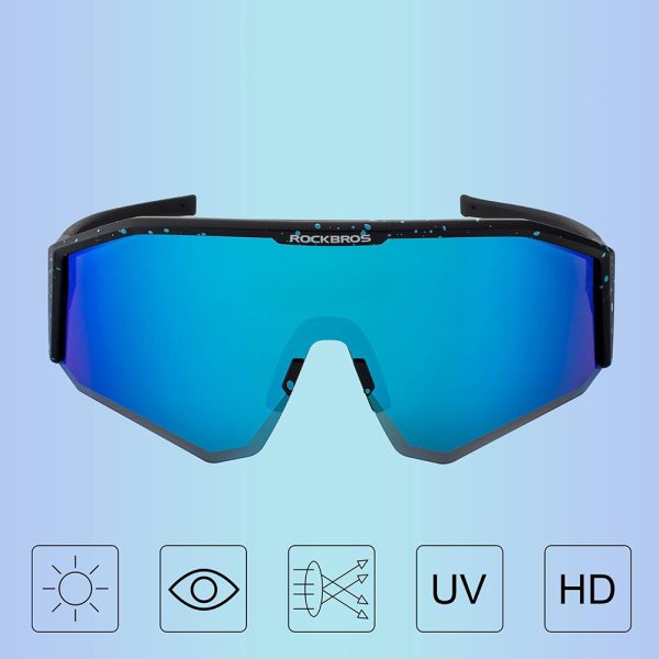 Velosipēdu brilles ar polarizāciju un UV filtru 400 melni