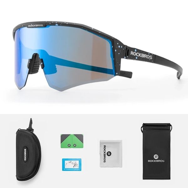 Velosipēdu brilles ar polarizāciju un UV filtru 400 melni