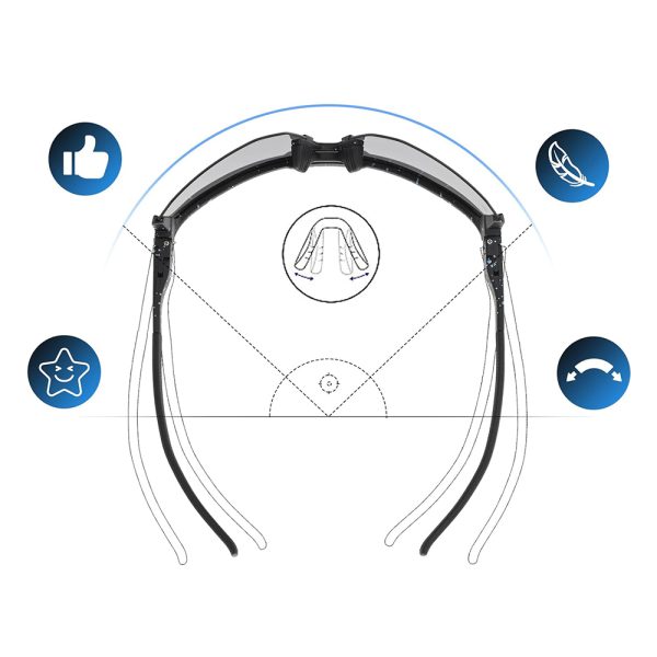 Velosipēdu brilles ar polarizāciju un UV filtru 400 melni