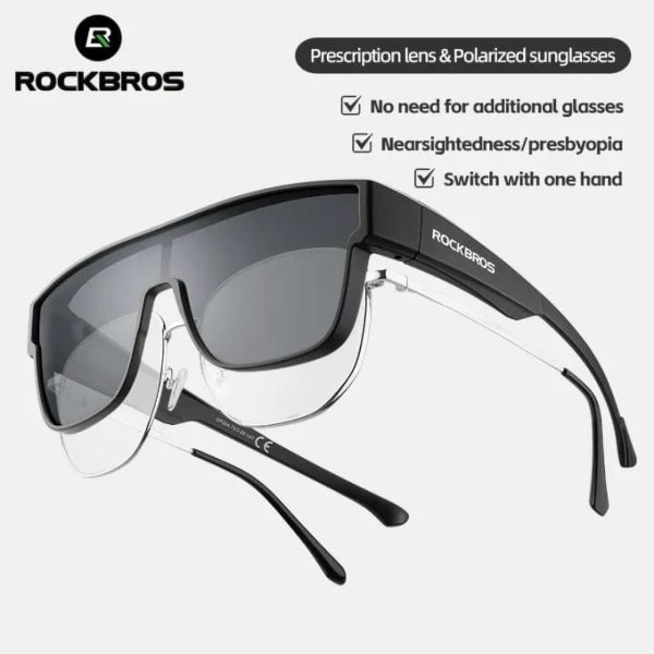 Velosipēdu brilles ar polarizācijas rāmi un UV filtru 400 pelēkā krāsā