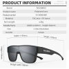 Velosipēdu brilles ar polarizācijas rāmi un UV filtru 400 pelēkā krāsā