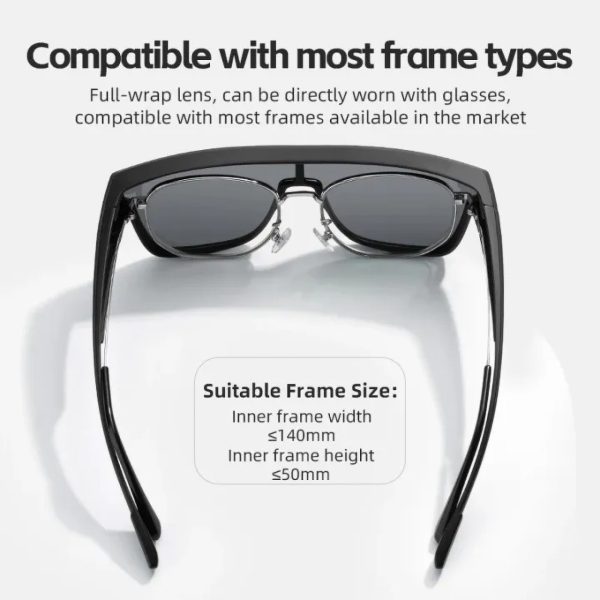 Velosipēdu brilles ar polarizācijas rāmi un UV filtru 400 pelēkā krāsā
