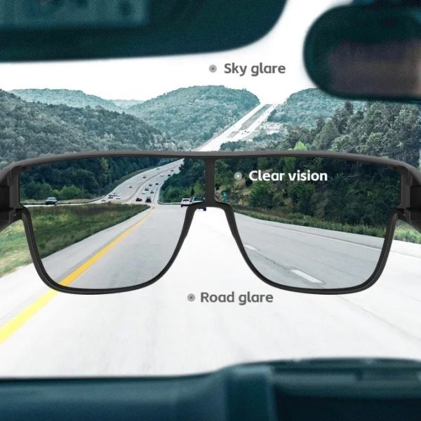 Velosipēdu brilles ar polarizācijas rāmi un UV filtru 400 pelēkā krāsā
