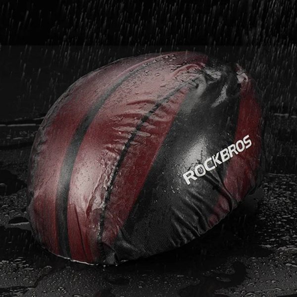 Lietus apvalks melnai velosipēdu ķiverei