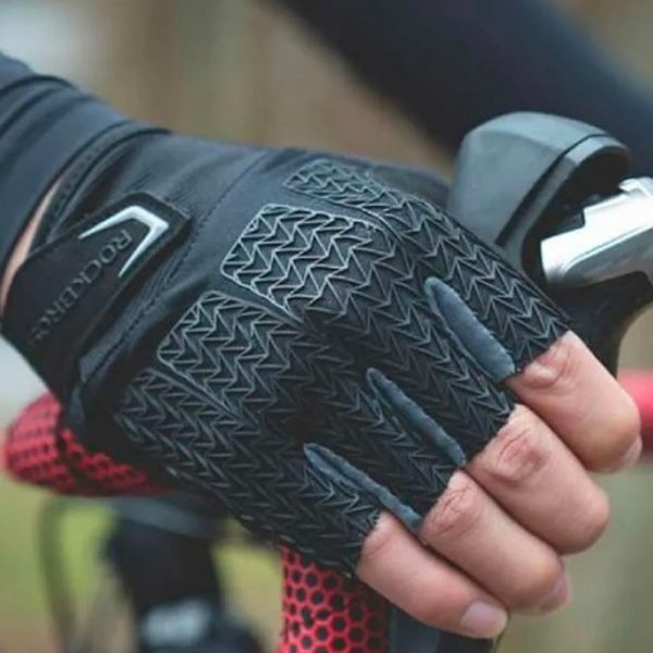 Velosipēdu cimdi ar gēla ieliktņu izmēru XL pelēkā krāsā