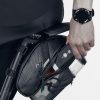 Ūdensnecaurlaidīga velosipēdu soma instrumentiem seglam ar melnu ūdens pudeles kabatu