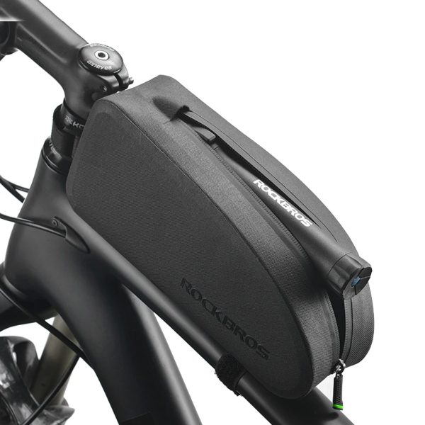 Ciets ūdensnecaurlaidīgs velosipēdu maiss rāmja vāciņam 1,6L melns