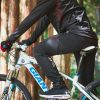 Termisko velosipēdu bikses aizsardzība pret ūdeni un vēja izmēra M melnā krāsā