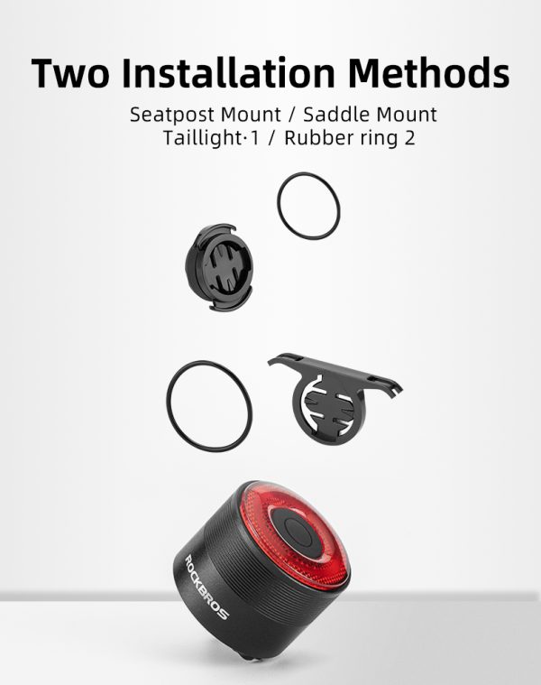 Sarkanā sarkanā apturēšanas sistēma Velosipēdu lampa Četri darbības režīmi
