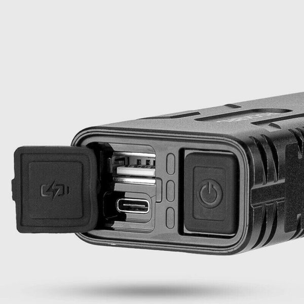 850lm priekšējais velosipēdu lukturis ar PowerBank funkciju + USB-C kabelis