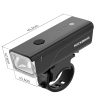 Priekšējais velosipēdu lampa 260lm + USB-C kabelis 4 Darbības režīmi