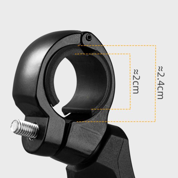 Apaļais skrējiens Lewy velosipēdu spogulis - melns