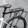 Izturīgs velosipēdu stumbrs ar plauktu un seglu funkciju un melnu LED aizmugurējo lampu