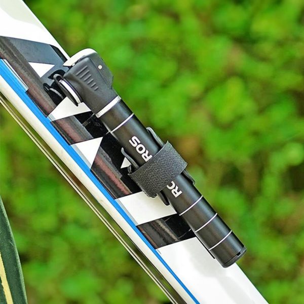 Mazs velosipēdu sūknis 7 bāra alumīnija garums 17cm - melns
