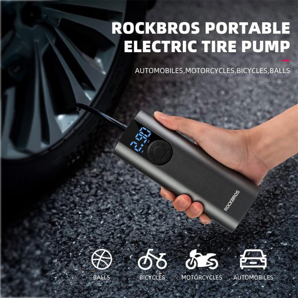 Elektriskais velosipēds motors auto bumba 10 bāra ar LED displeju + USB-C kabelis melns