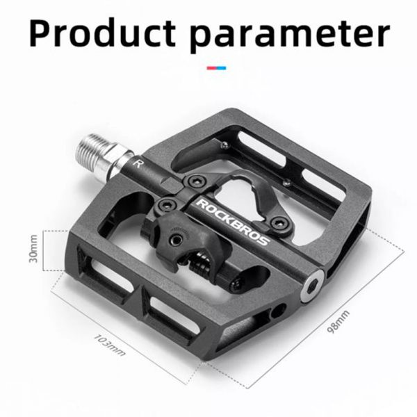 MTB velosipēdu pedāļi, kas iestatīti ar SPD Shimano aizbīdņiem - melni