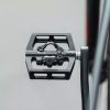 MTB velosipēdu pedāļi, kas iestatīti ar SPD Shimano aizbīdņiem - melni