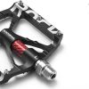 Velosipēdu pedāļu komplekts MTB alumīnija sakausējumu platformu - melnas