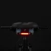 MTB velosipēdu segls ar ūdensnecaurlaidīgiem amortizatoriem + LED lampa - melna