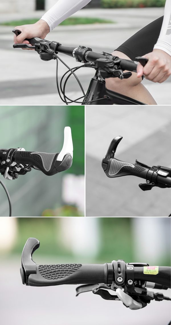 Satveriet velosipēdu komplekts ar ragainu pretslipu - melnu