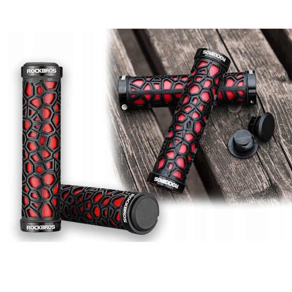 Velosipēdu satvērienu satvēriens 22 mm melns un sarkans