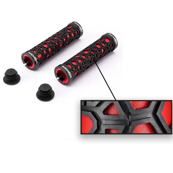 Velosipēdu satvērienu satvēriens 22 mm melns un sarkans