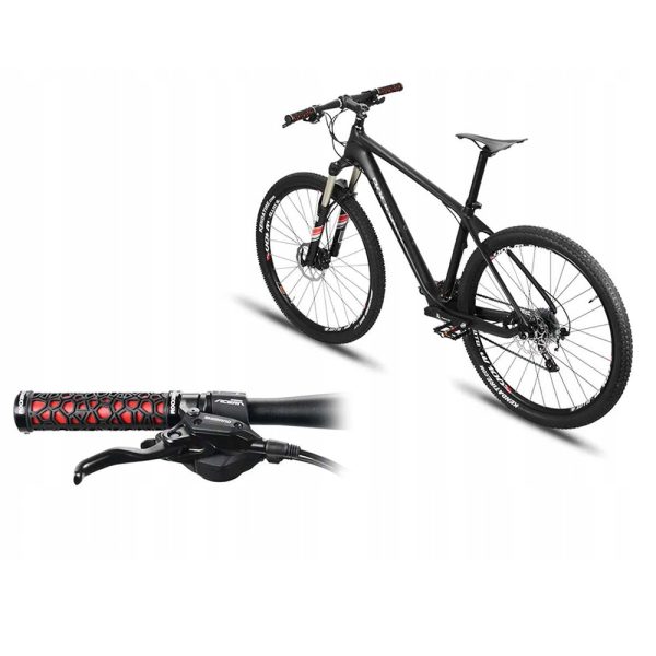 Velosipēdu satvērienu satvēriens 22 mm melns un sarkans