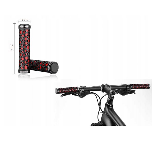Velosipēdu satvērienu satvēriens 22 mm melns un sarkans