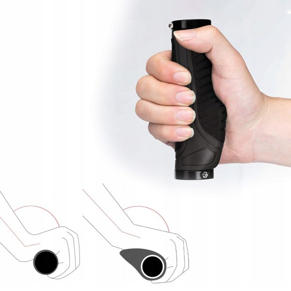 Gripa ergonomiskais velosipēdu satvērēju diametrs 22 mm melns