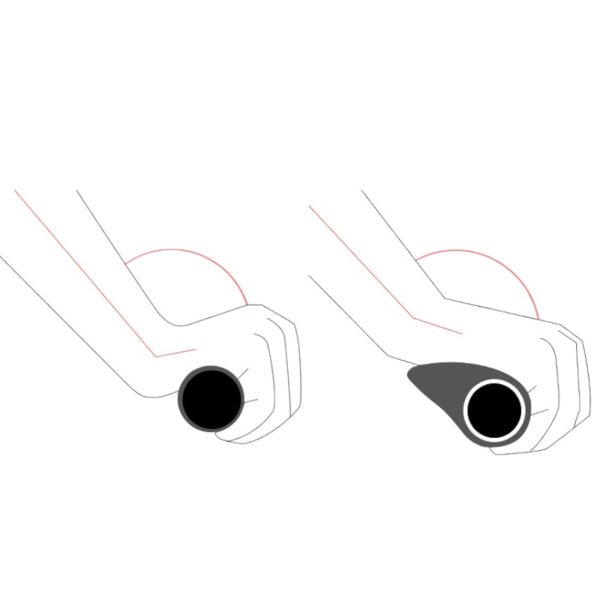 Gripa ergonomiskais velosipēdu satvērēju diametrs 22 mm pelēks