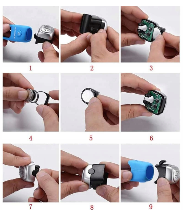 Elektroniskais velosipēdu zvans silikona korpusā - melns