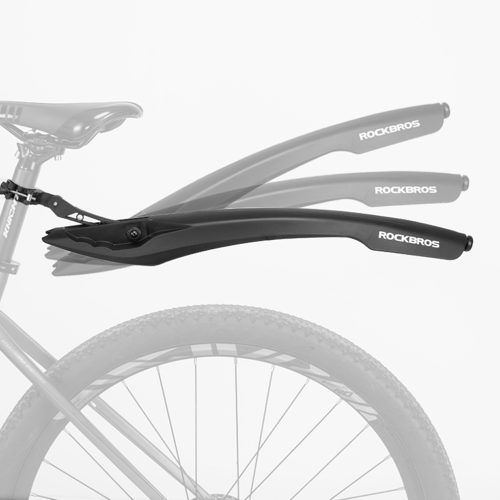 Aizmugurējais velosipēdu spārns ar sarkanu LED lampu - melnu