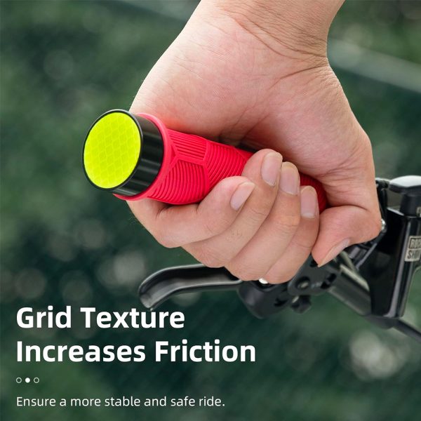 Satvērēji rokturi velosipēdu satvērieni TPR ar reflektoru - sarkans