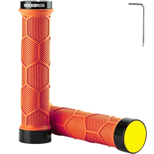 Grip apstrādā velosipēdu satvērēju TPR ar reflektoru - oranžu