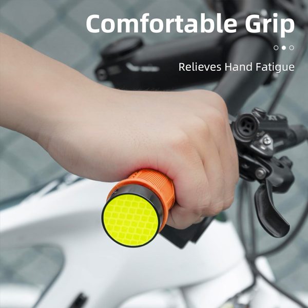 Grip apstrādā velosipēdu satvērēju TPR ar reflektoru - oranžu