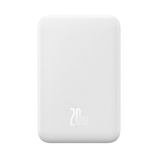 PowerBank magnētiskais mini 20 000 mAh 20W + USB-C kabelis balts